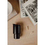 Tasse à emporter en acier recyclé avec couvercle rabattable 350 ml couleur noir