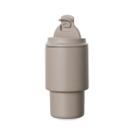 Tasse à emporter en acier recyclé avec couvercle rabattable 350 ml couleur ivoire troisième vue