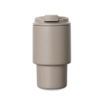 Tasse à emporter en acier recyclé avec couvercle rabattable 350 ml couleur ivoire cinquième vue