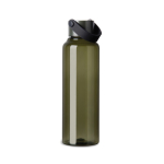 Bouteille RPET minimaliste avec couvercle en acier et anse 550 ml couleur vert troisième vue