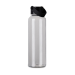 Bouteille RPET minimaliste avec couvercle en acier et anse 550 ml couleur transparent troisième vue