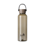 Bouteille RPET minimaliste avec couvercle en acier et anse 550 ml couleur ivoire vue avec logo