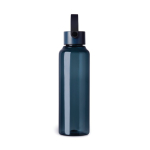 Bouteille RPET minimaliste avec couvercle en acier et anse 550 ml couleur bleu marine deuxième vue