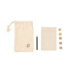 Jeu de dés Yacht en bois de pin avec bloc-notes, stylo et sac couleur marron