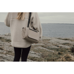 Plaid de pique‑nique recyclé avec doublure polaire imperméable couleur ivoire vue d'ambience 3