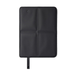Coussin portable recyclé avec fermeture pression et design pliable couleur noir deuxième vue