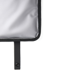 Coussin portable recyclé avec fermeture pression et design pliable couleur noir troisième vue