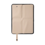 Coussin portable recyclé avec fermeture pression et design pliable couleur ivoire deuxième vue