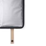 Coussin portable recyclé avec fermeture pression et design pliable couleur ivoire troisième vue