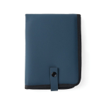 Coussin portable recyclé avec fermeture pression et design pliable couleur bleu marine