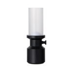 Lampe de table recyclée avec batterie rechargeable et régulateur couleur noir deuxième vue
