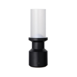 Lampe de table recyclée avec batterie rechargeable et régulateur couleur noir troisième vue