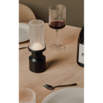 Lampe de table recyclée avec batterie rechargeable et régulateur couleur noir vue d'ambiance