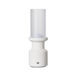 Lampe de table recyclée avec batterie rechargeable et régulateur couleur blanc troisième vue