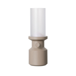 Lampe de table recyclée avec batterie rechargeable et régulateur couleur beige