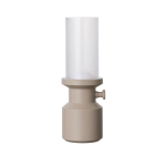 Lampe de table recyclée avec batterie rechargeable et régulateur couleur beige deuxième vue