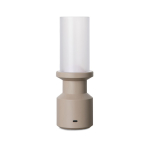 Lampe de table recyclée avec batterie rechargeable et régulateur couleur beige troisième vue