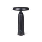 Lampe de table recyclée avec lumière chaude et blanche réglable couleur noir vue avec logo