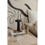Lampe de table recyclée avec lumière chaude et blanche réglable couleur noir