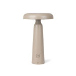 Lampe de table recyclée avec lumière chaude et blanche réglable couleur ivoire vue avec logo