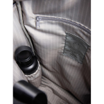 Sac à dos recyclé avec poche frontale et sangle arrière de voyage 16” couleur noir cinquième vue