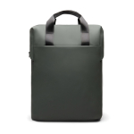 Sac à dos recyclé avec poche frontale et sangle arrière de voyage 16” couleur vert