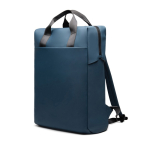 Sac à dos recyclé avec poche frontale et sangle arrière de voyage 16” couleur bleu marine deuxième vue