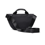 Sac bandoulière urbain en matériau recyclé avec sangle ajustable couleur noir deuxième vue