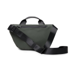Sac bandoulière urbain en matériau recyclé avec sangle ajustable couleur vert deuxième vue