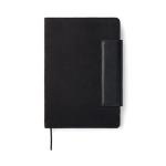 Cahier en cuir recyclé design élégant A5 pages lignéés couleur noir