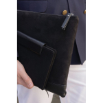 Cahier en cuir recyclé design élégant A5 pages lignéés couleur noir