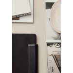 Cahier en cuir recyclé design élégant A5 pages lignéés couleur noir