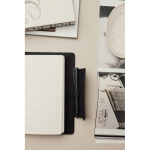 Cahier en cuir recyclé design élégant A5 pages lignéés couleur noir