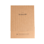 Cahier en cuir recyclé design élégant A5 pages lignéés couleur noir vue avec boîte
