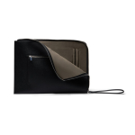 Housse recyclée pour ordinateur 14” au design sophistiqué avec poche couleur noir deuxième vue