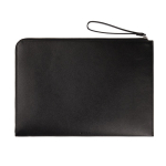 Housse recyclée pour ordinateur 14” au design sophistiqué avec poche couleur noir troisième vue