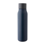 Bouteille isotherme en acier inoxydable recyclé avec mousqueton 600ml couleur bleu première vue