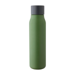 Bouteille isotherme en acier inoxydable recyclé avec mousqueton 600ml couleur vert première vue