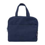 Sac isotherme en polylcotton recyclé avec intérieur aluminium couleur bleu première vue