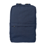 Sac à dos classique en polylcotton recyclé pour ordinateur 15'' couleur bleu première vue