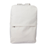 Sac à dos classique en polylcotton recyclé pour ordinateur 15'' couleur beige première vue