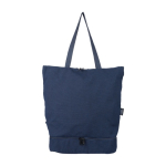 Sac à dos multi-usages en polycoton recyclé avec plusieurs poignées couleur bleu première vue