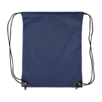 Sac à dos à cordes polyester avec coins et cordes noirs couleur bleu première vue