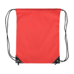 Sac à dos à cordes polyester avec coins et cordes noirs couleur rouge première vue