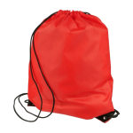 Sac à dos à cordes polyester avec coins et cordes noirs première vue