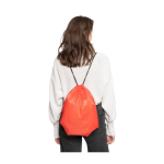 Sac à dos à cordes polyester avec coins et cordes noirs deuxième vue