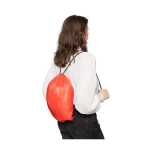 Sac à dos à cordes polyester avec coins et cordes noirs troisième vue