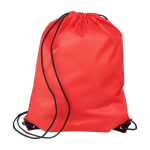 Sac à dos à cordes polyester avec coins et cordes noirs quatrième vue