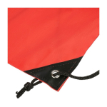 Sac à dos à cordes polyester avec coins et cordes noirs cinquième vue