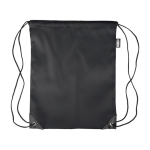 Sac à dos à cordes polyester avec coins et cordes noirs couleur noir première vue